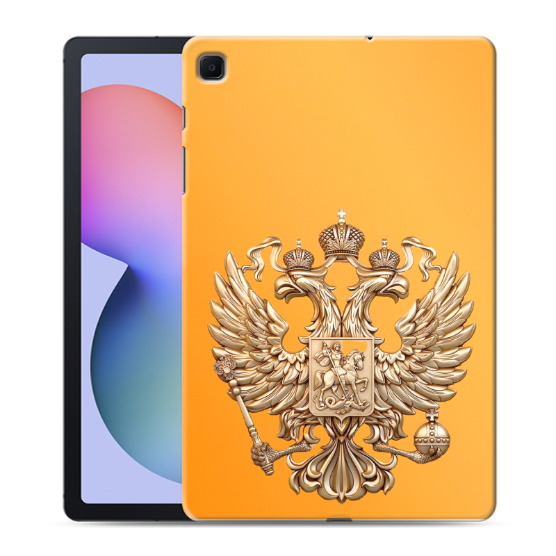Силиконовый чехол на Samsung Galaxy Tab S6 Lite с принтом Герб Флаг России Силиконовый чехол на Samsung Galaxy Tab S6 Lite с принтом Герб Флаг России