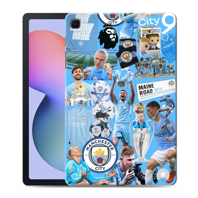 Силиконовый чехол на Samsung Galaxy Tab S6 Lite с принтом Man City Манчестер Сити Силиконовый чехол на Samsung Galaxy Tab S6 Lite с принтом Man City Манчестер Сити