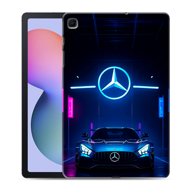 Силиконовый чехол на Samsung Galaxy Tab S6 Lite с принтом Mercedes Мерседес Силиконовый чехол на Samsung Galaxy Tab S6 Lite с принтом Mercedes Мерседес