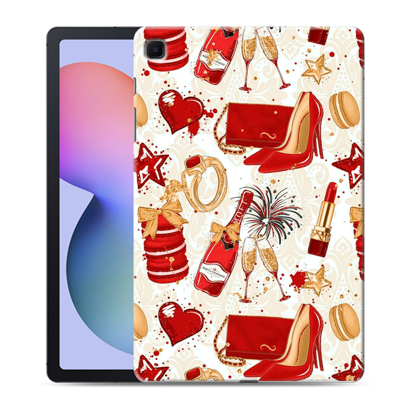Силиконовый чехол на Samsung Galaxy Tab S6 Lite с принтом Новый год Силиконовый чехол на Samsung Galaxy Tab S6 Lite с принтом Новый год