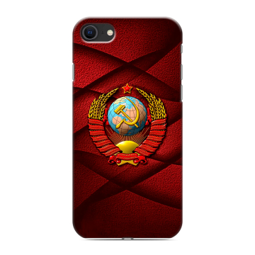 Силиконовый чехол на Iphone SE (2020) с принтом Герб СССР Силиконовый чехол на Iphone SE (2020) с принтом Герб СССР