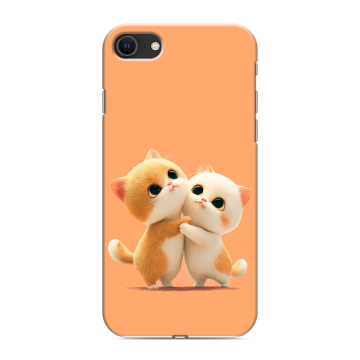 Силиконовый чехол на Iphone SE (2020) с принтом Милые котики Силиконовый чехол на Iphone SE (2020) с принтом Милые котики