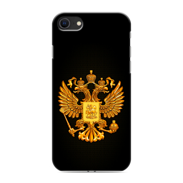 Силиконовый чехол на Iphone SE (2020) с принтом Герб России желтый Силиконовый чехол на Iphone SE (2020) с принтом Герб России желтый