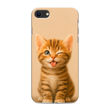 Силиконовый чехол на Iphone SE (2020) с принтом котенок