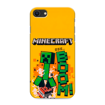 Силиконовый чехол на Iphone SE (2020) с принтом Майнкрафт Minecraft