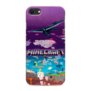 Силиконовый чехол на Iphone SE (2020) с принтом Майнкрафт Minecraft