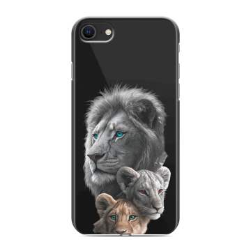 Силиконовый чехол на Iphone SE (2020) с принтом Львы