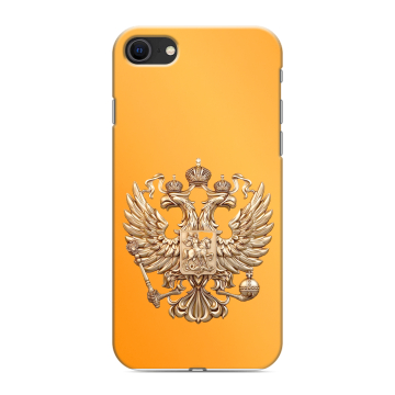 Силиконовый чехол на Iphone SE (2020) с принтом Герб Флаг России