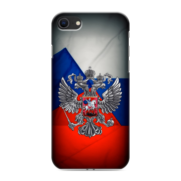 Силиконовый чехол на Iphone SE (2020) с принтом Флаг России Силиконовый чехол на Iphone SE (2020) с принтом Флаг России
