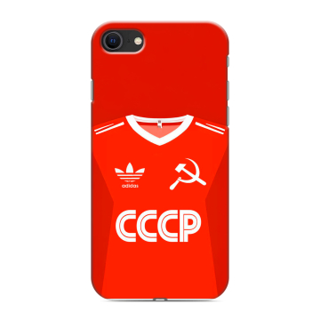 Силиконовый чехол на Iphone SE (2020) с принтом Флаг Герб СССР
