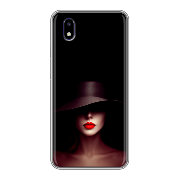 Силиконовый чехол на ZTE Blade A3 (2020) с принтом Девушка в шляпе