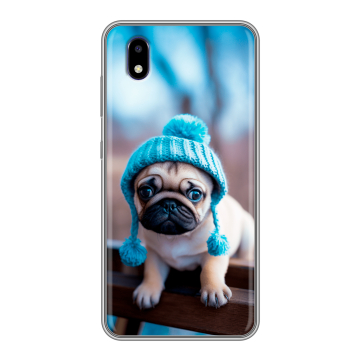 Силиконовый чехол на ZTE Blade A3 (2020) с принтом Мопс в шапке