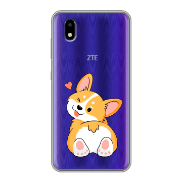 Силиконовый чехол на ZTE Blade A3 (2020) с принтом Корги Силиконовый чехол на ZTE Blade A3 (2020) с принтом Корги