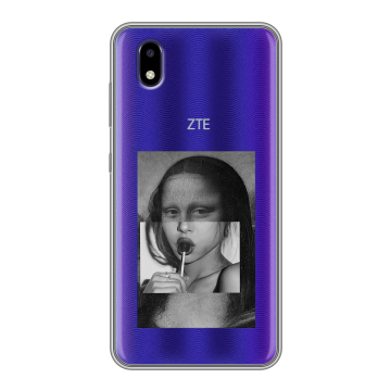 Силиконовый чехол на ZTE Blade A3 (2020) с принтом Мона Лиза Силиконовый чехол на ZTE Blade A3 (2020) с принтом Мона Лиза