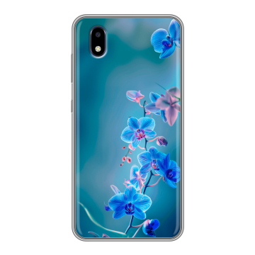 Силиконовый чехол на ZTE Blade A3 (2020) с принтом Голубые цветы