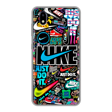 Силиконовый чехол на ZTE Blade A3 (2020) с принтом найк nike черный