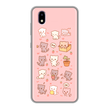 Силиконовый чехол на ZTE Blade A3 (2020) с принтом Hello Kitty Хелоу Кити