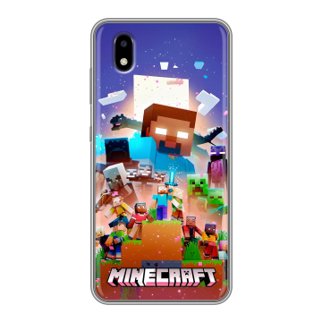 Силиконовый чехол на ZTE Blade A3 (2020) с принтом Майнкрафт Minecraft