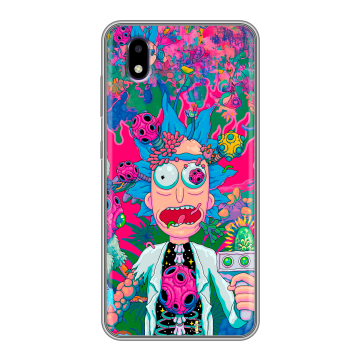 Силиконовый чехол на ZTE Blade A3 (2020) с принтом Рик и Морти Rick Morty