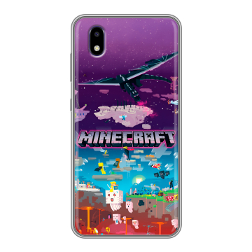 Силиконовый чехол на ZTE Blade A3 (2020) с принтом Майнкрафт Minecraft