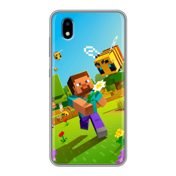 Силиконовый чехол на ZTE Blade A3 (2020) с принтом Майнкрафт Minecraft
