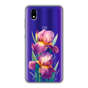 Силиконовый чехол на ZTE Blade A3 (2020) с принтом Цветы орхидеи