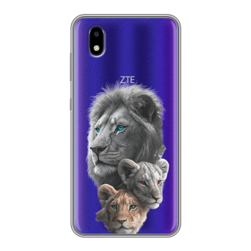 Силиконовый чехол на ZTE Blade A3 (2020) с принтом Львы