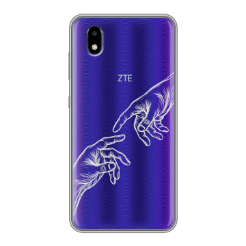 Силиконовый чехол на ZTE Blade A3 (2020) с принтом Сотворение мира