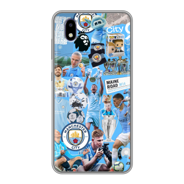 Силиконовый чехол на ZTE Blade A3 (2020) с принтом Man City Манчестер Сити