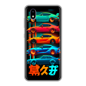 Силиконовый чехол на ZTE Blade A3 (2020) с принтом машины тачки