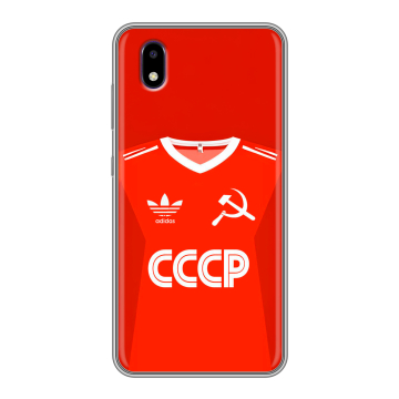 Силиконовый чехол на ZTE Blade A3 (2020) с принтом Флаг Герб СССР