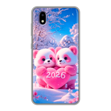Силиконовый чехол на ZTE Blade A3 (2020) с принтом Новый год