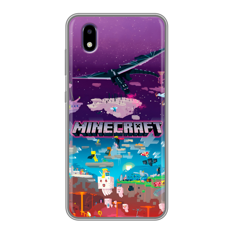Силиконовый чехол на ZTE Blade A3 (2020) с принтом Майнкрафт Minecraft Силиконовый чехол на ZTE Blade A3 (2020) с принтом Майнкрафт Minecraft