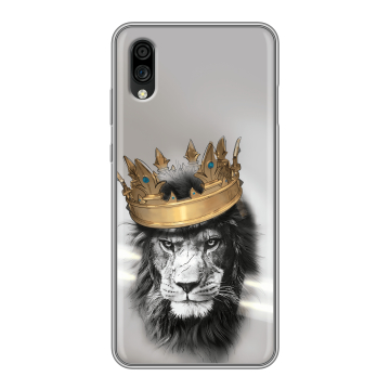 Силиконовый чехол на ZTE Blade A5 (2020) с принтом Лев с короной Силиконовый чехол на ZTE Blade A5 (2020) с принтом Лев с короной