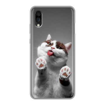 Силиконовый чехол на ZTE Blade A5 (2020) с принтом Коты Силиконовый чехол на ZTE Blade A5 (2020) с принтом Коты
