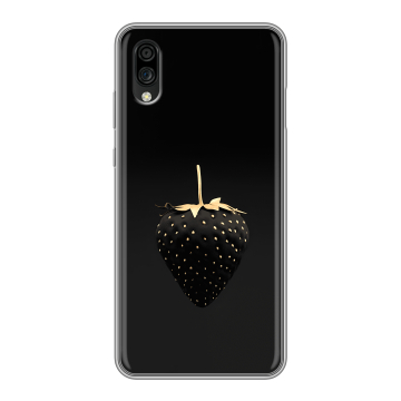 Силиконовый чехол на ZTE Blade A5 (2020) с принтом Черная клубника Силиконовый чехол на ZTE Blade A5 (2020) с принтом Черная клубника