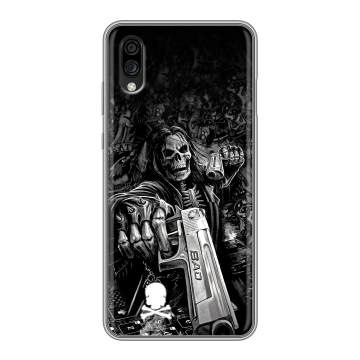 Силиконовый чехол на ZTE Blade A5 (2020) с принтом Скелет Силиконовый чехол на ZTE Blade A5 (2020) с принтом Скелет