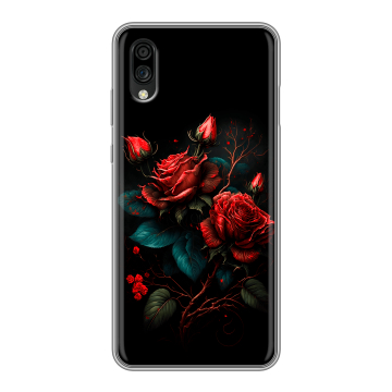 Силиконовый чехол на ZTE Blade A5 (2020) с принтом Розы красные Силиконовый чехол на ZTE Blade A5 (2020) с принтом Розы красные