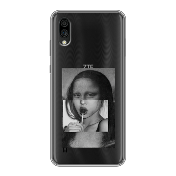Силиконовый чехол на ZTE Blade A5 (2020) с принтом Мона Лиза Силиконовый чехол на ZTE Blade A5 (2020) с принтом Мона Лиза