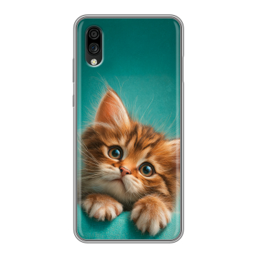 Силиконовый чехол на ZTE Blade A5 (2020) с принтом котенок Силиконовый чехол на ZTE Blade A5 (2020) с принтом котенок
