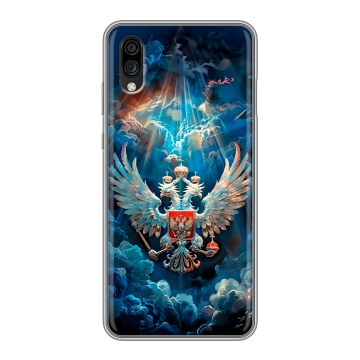 Силиконовый чехол на ZTE Blade A5 (2020) с принтом Герб флаг России Силиконовый чехол на ZTE Blade A5 (2020) с принтом Герб флаг России