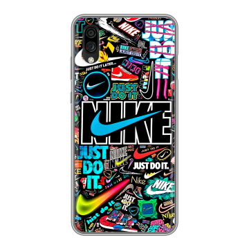 Силиконовый чехол на ZTE Blade A5 (2020) с принтом найк nike черный