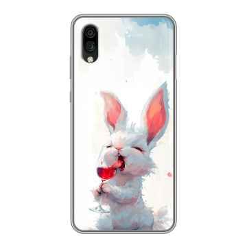 Силиконовый чехол на ZTE Blade A5 (2020) с принтом кролик зайчик Силиконовый чехол на ZTE Blade A5 (2020) с принтом кролик зайчик
