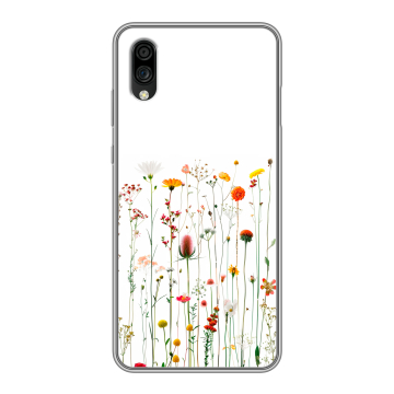 Силиконовый чехол на ZTE Blade A5 (2020) с принтом цветы Силиконовый чехол на ZTE Blade A5 (2020) с принтом цветы
