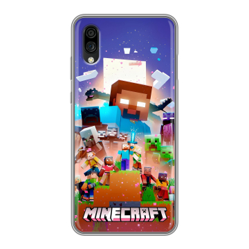 Силиконовый чехол на ZTE Blade A5 (2020) с принтом Майнкрафт Minecraft