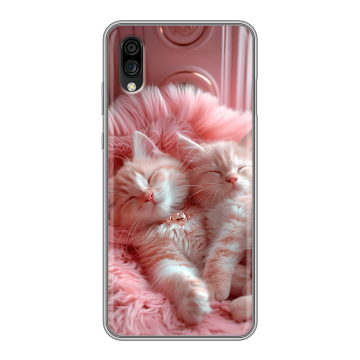 Силиконовый чехол на ZTE Blade A5 (2020) с принтом котята котики