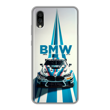 Силиконовый чехол на ZTE Blade A5 (2020) с принтом БМВ BMW Силиконовый чехол на ZTE Blade A5 (2020) с принтом БМВ BMW