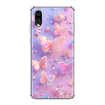 Силиконовый чехол на ZTE Blade A5 (2020) с принтом Бабочки Силиконовый чехол на ZTE Blade A5 (2020) с принтом Бабочки