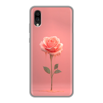 Силиконовый чехол на ZTE Blade A5 (2020) с принтом Розовая роза