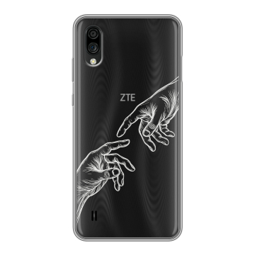 Силиконовый чехол на ZTE Blade A5 (2020) с принтом Сотворение мира